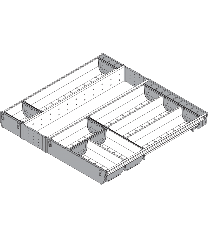 ORGA-LINE wkład z pojemnikami  całkowite wypełnienie   do szuflady standardowej TANDEMBOX  dł. NL 500 mm  szer. korp