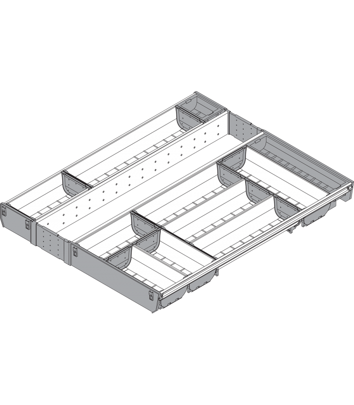 ORGA-LINE wkład z pojemnikami  całkowite wypełnienie   do szuflady standardowej TANDEMBOX  dł. NL 650 mm  szer. korp
