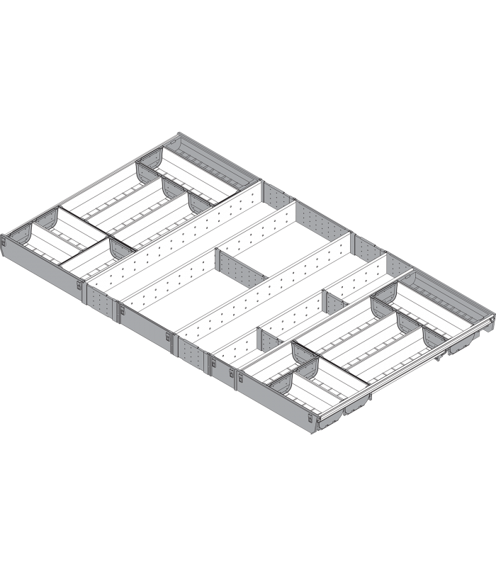 ORGA-LINE wkład z pojemnikami  całkowite wypełnienie   do szuflady standardowej TANDEMBOX  dł. NL 650 mm  szer. korp