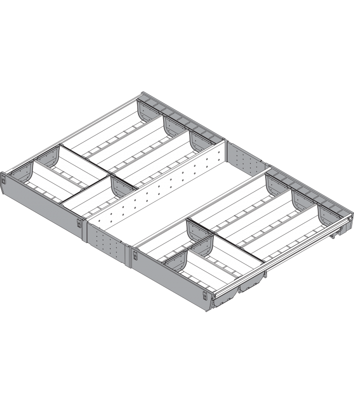 ORGA-LINE wkład z pojemnikami  całkowite wypełnienie   do szuflady standardowej TANDEMBOX  dł. NL 500 mm  szer. korp