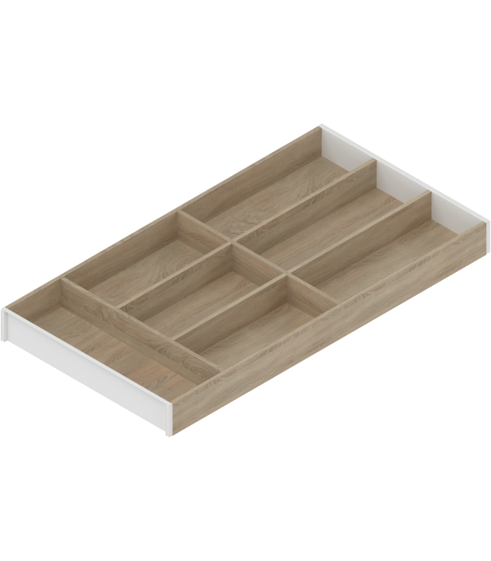 AMBIA-LINE  wkład na sztućce do szuflady standardowej LEGRABOX  w opcji drewnopodobnej  7 przegródka na sztućce  dł