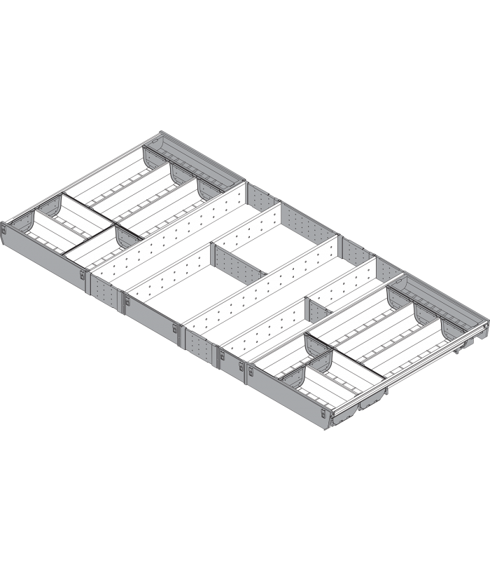 ORGA-LINE wkład z pojemnikami  całkowite wypełnienie   do szuflady standardowej TANDEMBOX  dł. NL 550 mm  szer. korp
