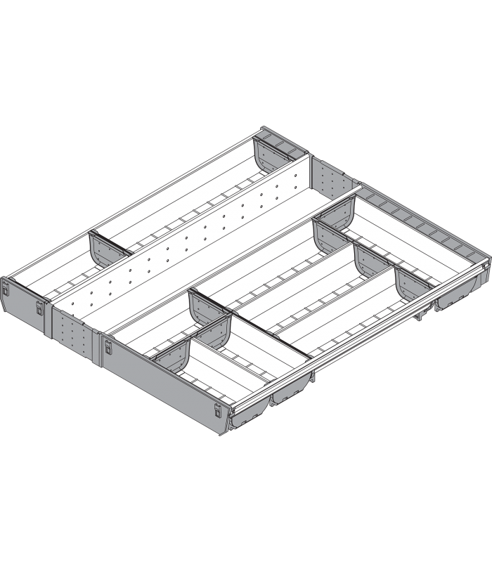 ORGA-LINE wkład z pojemnikami  całkowite wypełnienie   do szuflady standardowej TANDEMBOX  dł. NL 600 mm  szer. korp