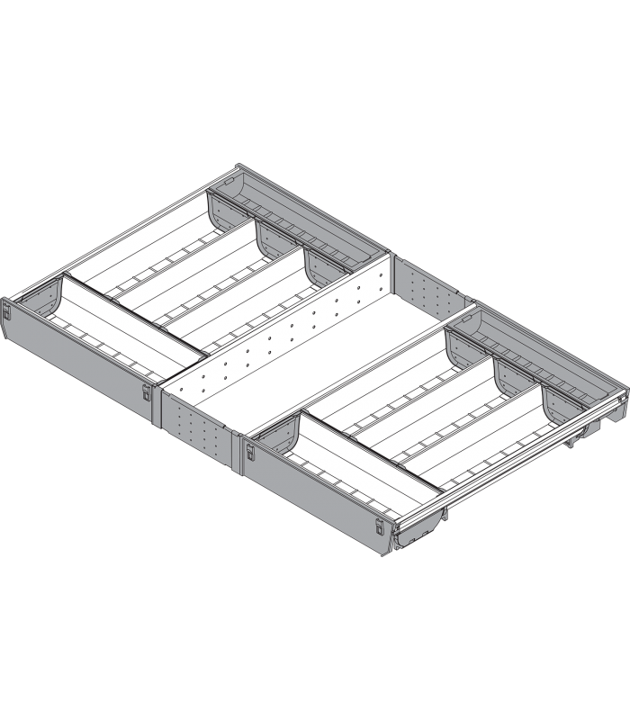 ORGA-LINE wkład z pojemnikami  całkowite wypełnienie   do szuflady standardowej TANDEMBOX  dł. NL 450 mm  szer. korp