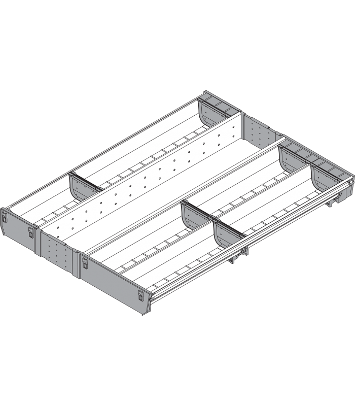 ORGA-LINE wkład z pojemnikami  całkowite wypełnienie   do szuflady standardowej TANDEMBOX  dł. NL 600 mm  szer. korp