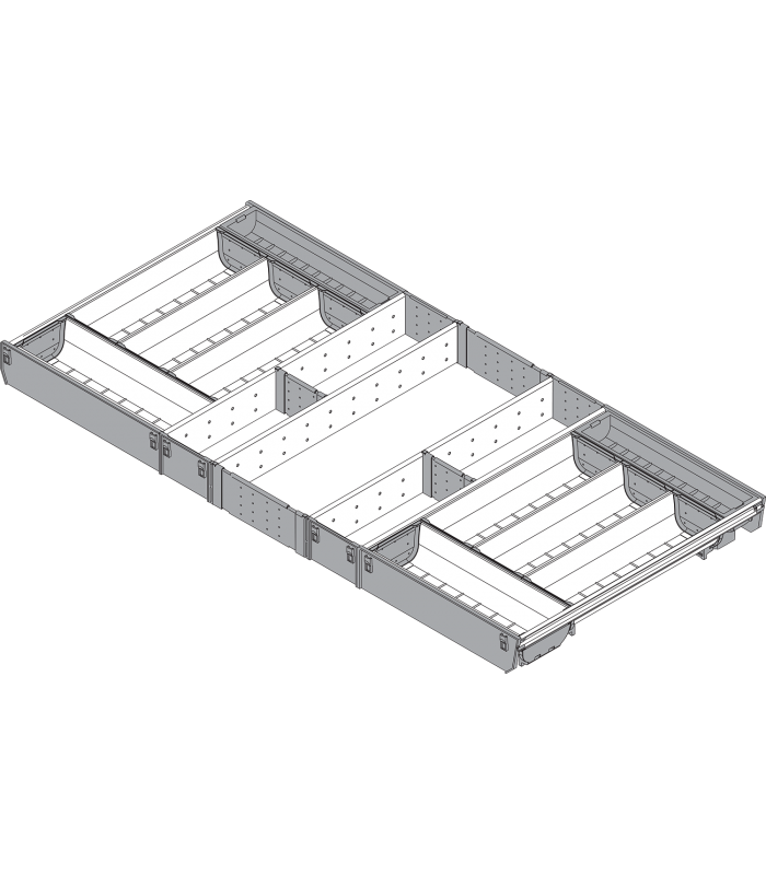 ORGA-LINE wkład z pojemnikami  całkowite wypełnienie   do szuflady standardowej TANDEMBOX  dł. NL 450 mm  szer. korp