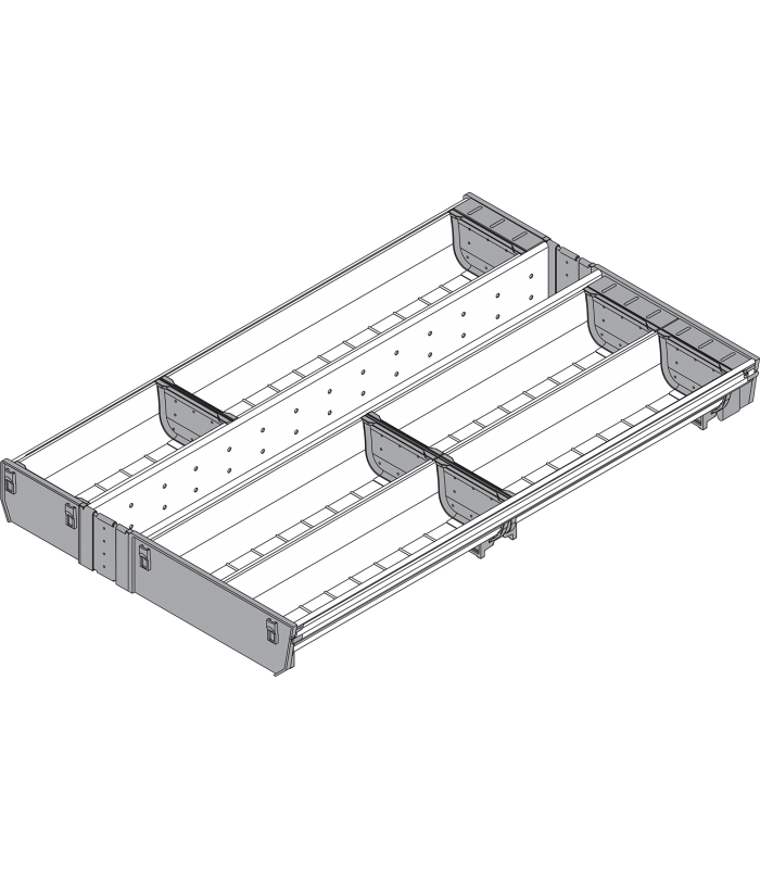 ORGA-LINE wkład z pojemnikami  całkowite wypełnienie   do szuflady standardowej TANDEMBOX  dł. NL 600 mm  szer. korp