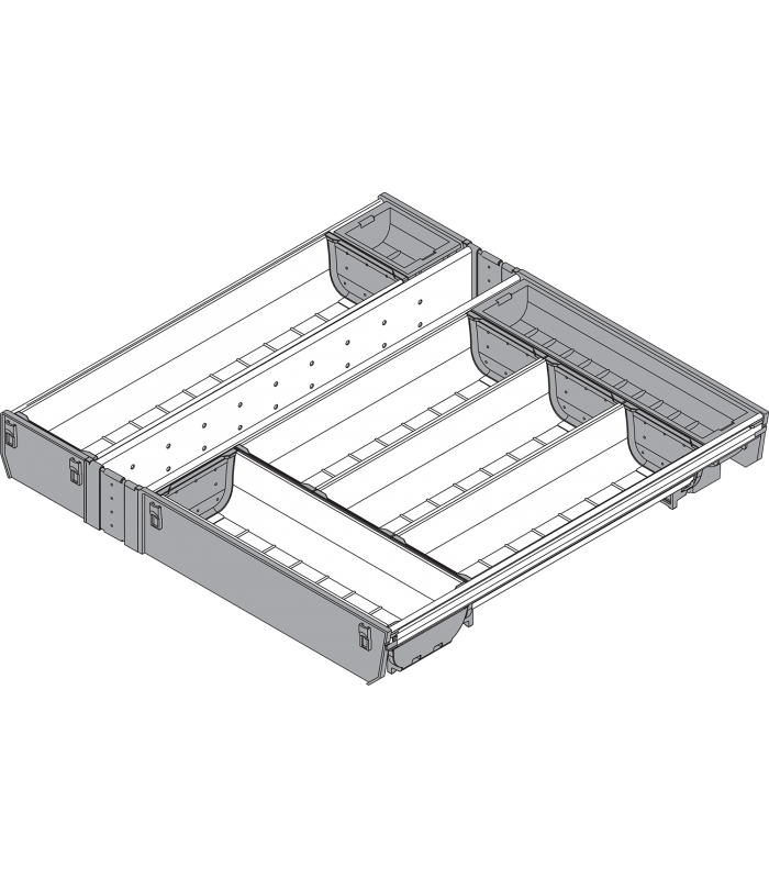 ORGA-LINE wkład z pojemnikami  całkowite wypełnienie   do szuflady standardowej TANDEMBOX  dł. NL 450 mm  szer. korp