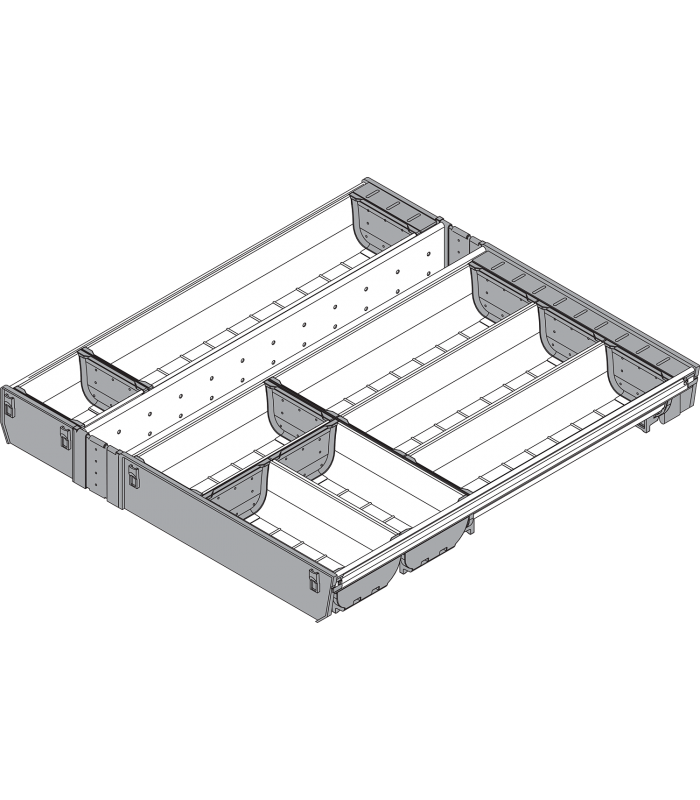 ORGA-LINE wkład z pojemnikami  całkowite wypełnienie   do szuflady standardowej TANDEMBOX  dł. NL 500 mm  szer. korp