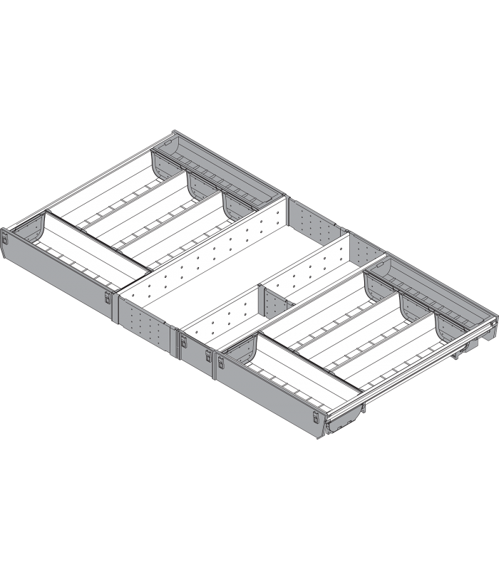 ORGA-LINE wkład z pojemnikami  całkowite wypełnienie   do szuflady standardowej TANDEMBOX  dł. NL 450 mm  szer. korp