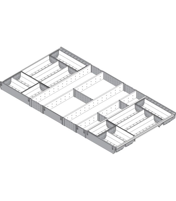 ORGA-LINE wkład z pojemnikami  całkowite wypełnienie   do szuflady standardowej TANDEMBOX  dł. NL 600 mm  szer. korp