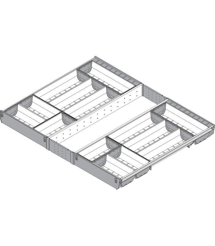 ORGA-LINE wkład z pojemnikami  całkowite wypełnienie   do szuflady standardowej TANDEMBOX  dł. NL 600 mm  szer. korp