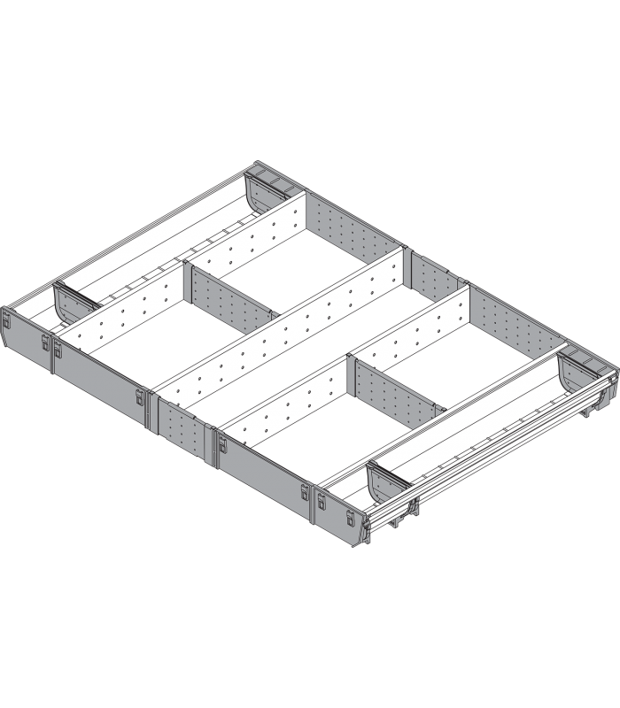 ORGA-LINE wkład kombi  całkowite wypełnienie   do szuflady standardowej TANDEMBOX  dł. NL 500 mm  szer. korpusu KB 8