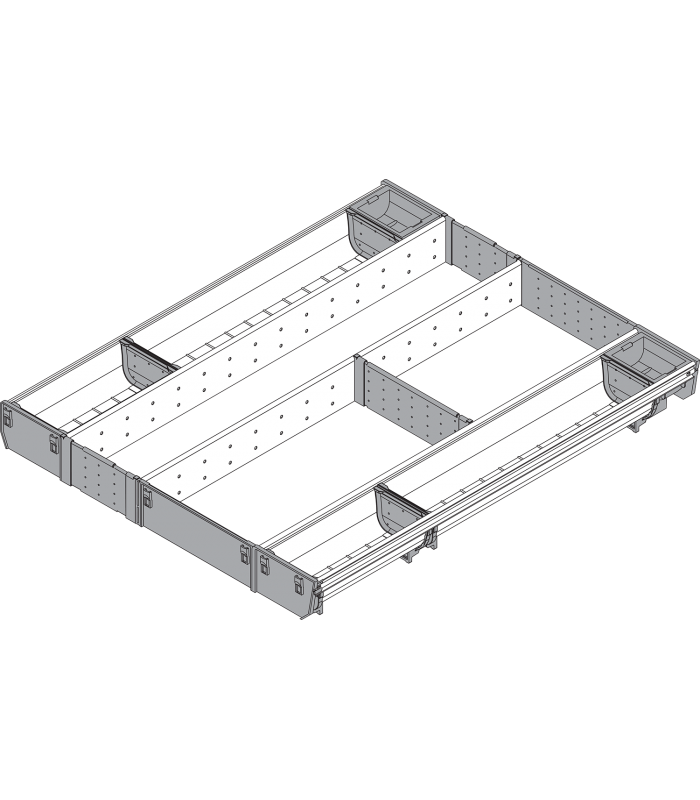 ORGA-LINE wkład kombi  całkowite wypełnienie   do szuflady standardowej TANDEMBOX  dł. NL 650 mm  szer. korpusu KB 6