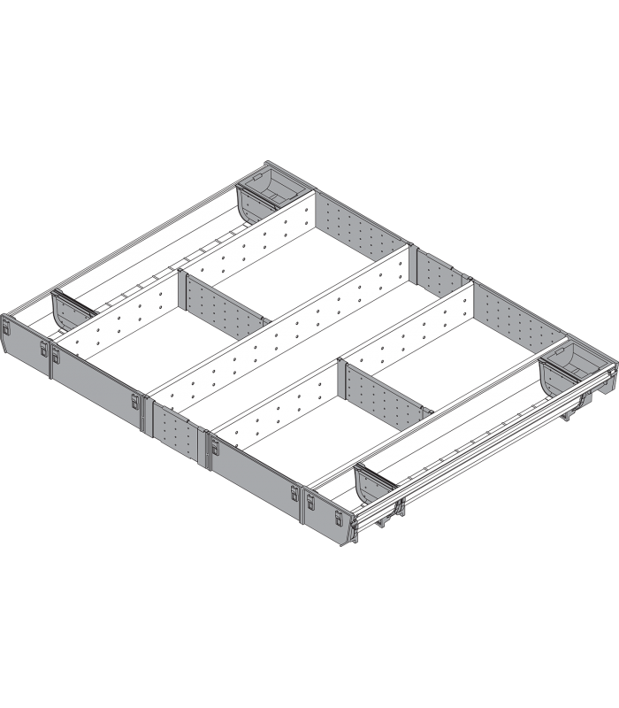 ORGA-LINE wkład kombi  całkowite wypełnienie   do szuflady standardowej TANDEMBOX  dł. NL 550 mm  szer. korpusu KB 8