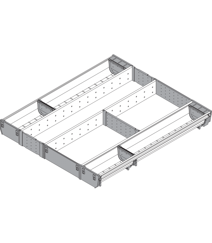 ORGA-LINE wkład kombi  całkowite wypełnienie   do szuflady standardowej TANDEMBOX  dł. NL 600 mm  szer. korpusu KB 6