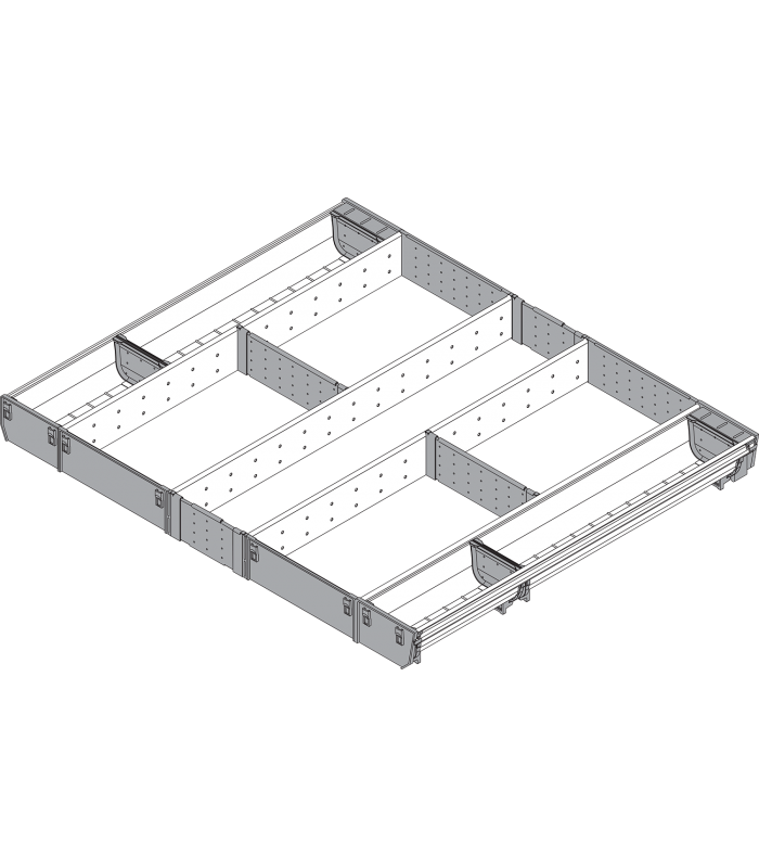 ORGA-LINE wkład kombi  całkowite wypełnienie   do szuflady standardowej TANDEMBOX  dł. NL 600 mm  szer. korpusu KB 8