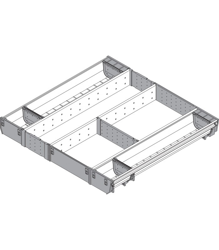 ORGA-LINE wkład kombi  całkowite wypełnienie   do szuflady standardowej TANDEMBOX  dł. NL 500 mm  szer. korpusu KB 6