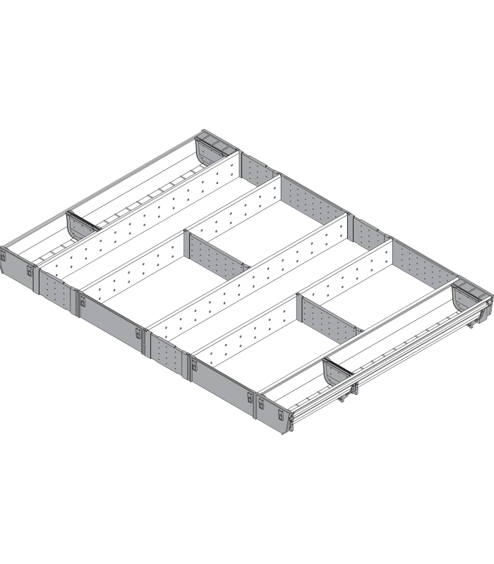 ORGA-LINE wkład kombi  całkowite wypełnienie   do szuflady standardowej TANDEMBOX  dł. NL 600 mm  szer. korpusu KB 9