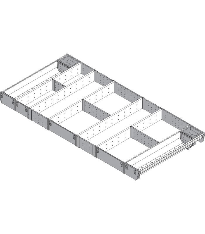 ORGA-LINE wkład kombi  całkowite wypełnienie   do szuflady standardowej TANDEMBOX  dł. NL 450 mm  szer. korpusu KB 1