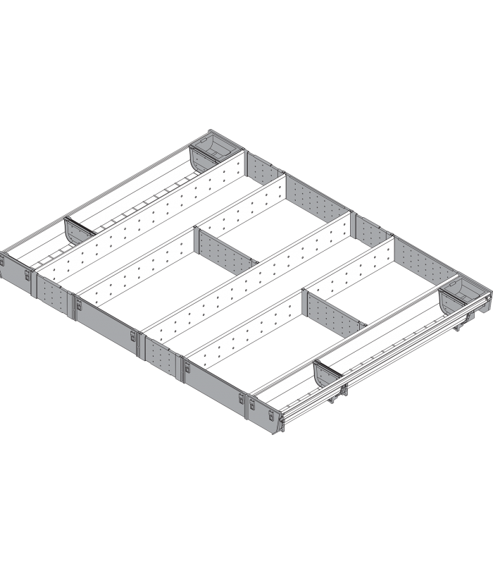 ORGA-LINE wkład kombi  całkowite wypełnienie   do szuflady standardowej TANDEMBOX  dł. NL 650 mm  szer. korpusu KB 9