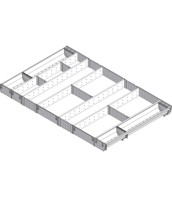 ORGA-LINE wkład kombi  całkowite wypełnienie   do szuflady standardowej TANDEMBOX  dł. NL 600 mm  szer. korpusu KB 1