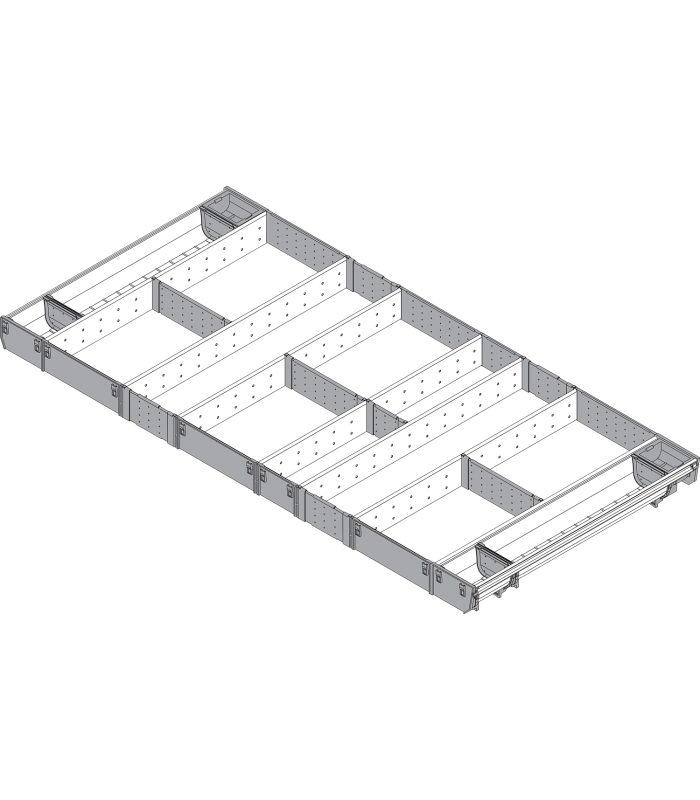 ORGA-LINE wkład kombi  całkowite wypełnienie   do szuflady standardowej TANDEMBOX  dł. NL 550 mm  szer. korpusu KB 1