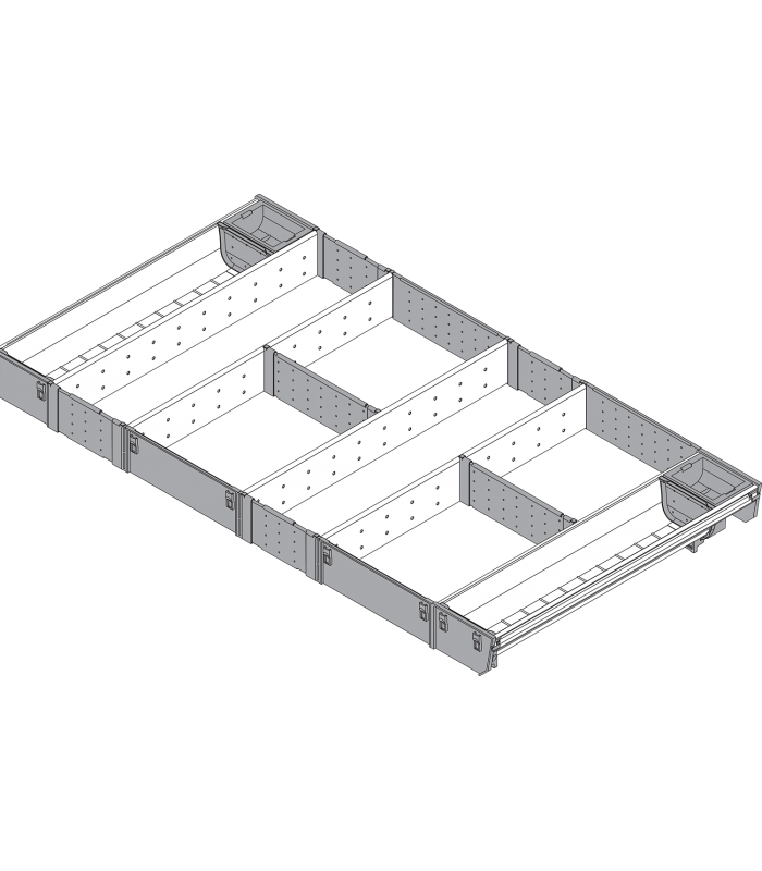 ORGA-LINE wkład kombi  całkowite wypełnienie   do szuflady standardowej TANDEMBOX  dł. NL 450 mm  szer. korpusu KB 9