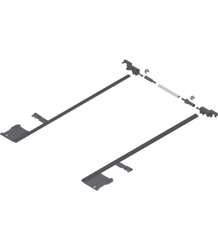 MOVENTO Stabilizacja boczna  dł. 600 mm  KB 1400 mm  pełen wysuw  do przycięcia  R7037 ciemnoszara ZS7M600MU