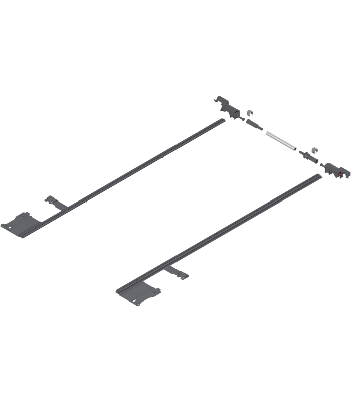 MOVENTO Stabilizacja boczna  dł. 750 mm  KB 1400 mm  pełen wysuw  do przycięcia  R7037 ciemnoszara ZS7M750MU