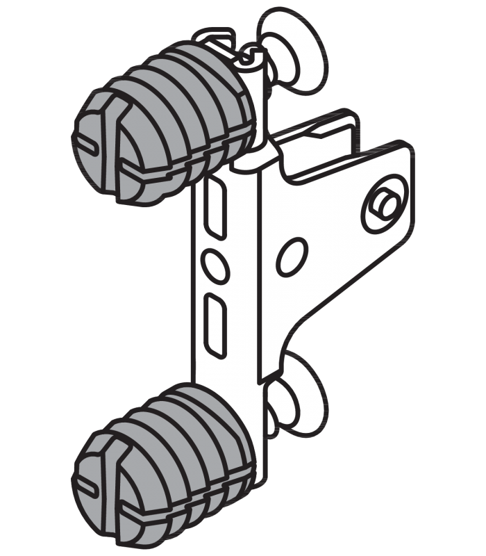Mocowanie frontu LEGRABOX  wys. M  EXPANDO  symetryczne  do LEGRABOX free  cynkowana ZF7M70E2