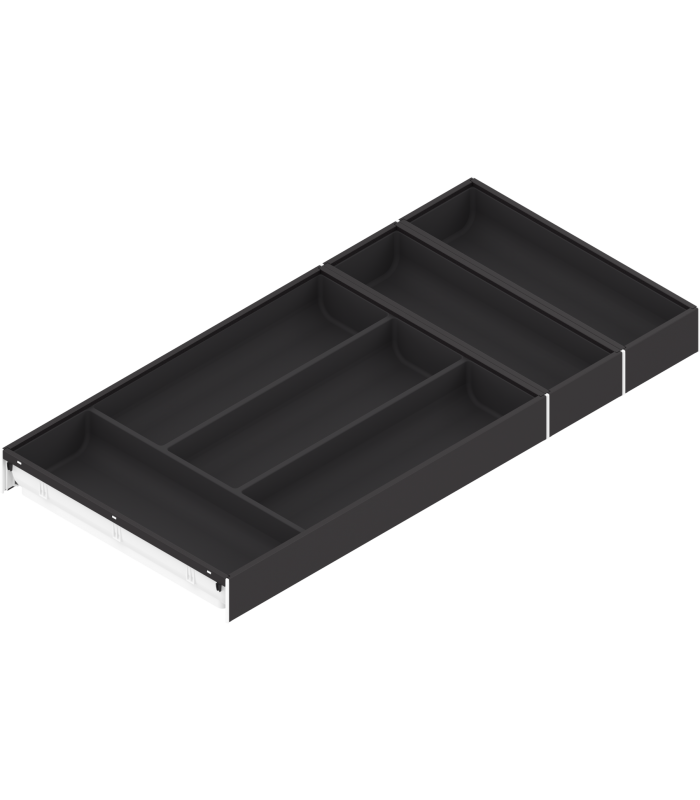 AMBIA-LINE  wkład na sztućce do szuflady standardowej LEGRABOX  tworzywo sztuczne/stal  6 przegródka na sztućce  dł