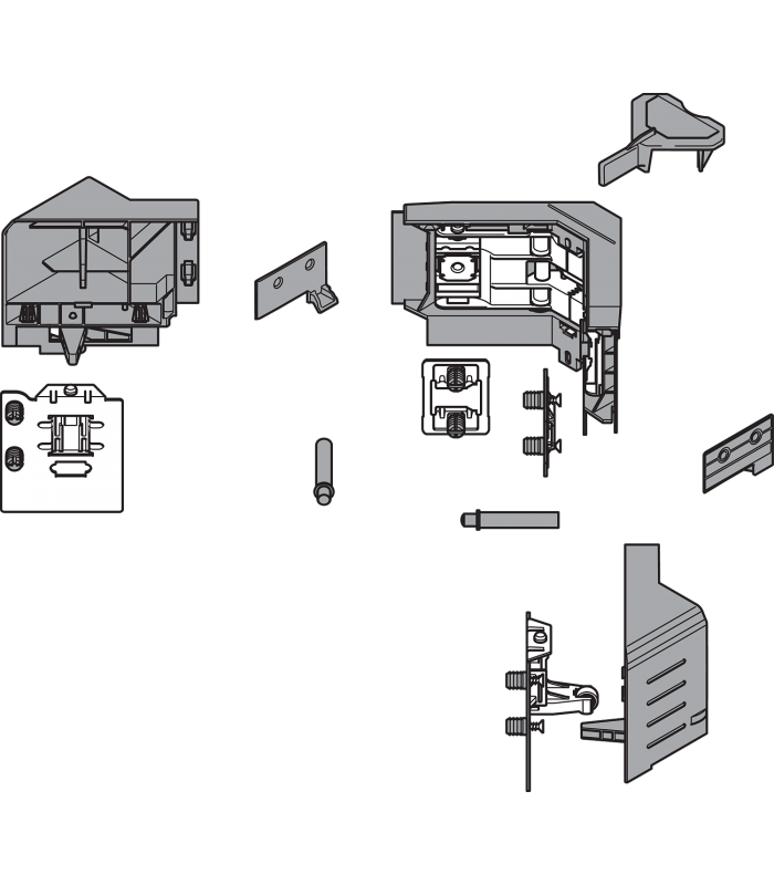 SYNCROMOTION Zestaw  Wysokość M  R7037 ciemnoszara Z33M00E0A6