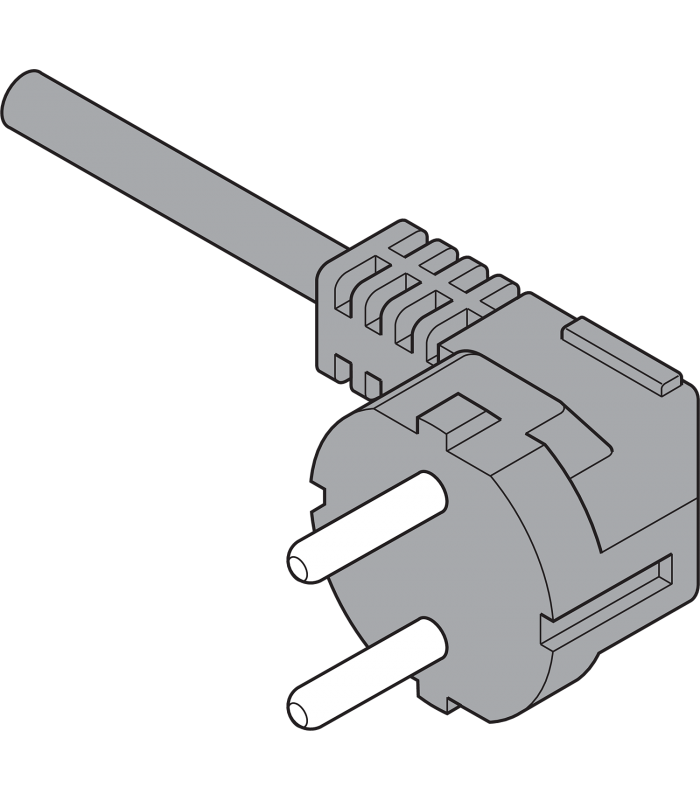 SERVO-DRIVE przewód sieciowy  Europa z wył. Wlk.Bryt.  2 m  czarny Z10M200E