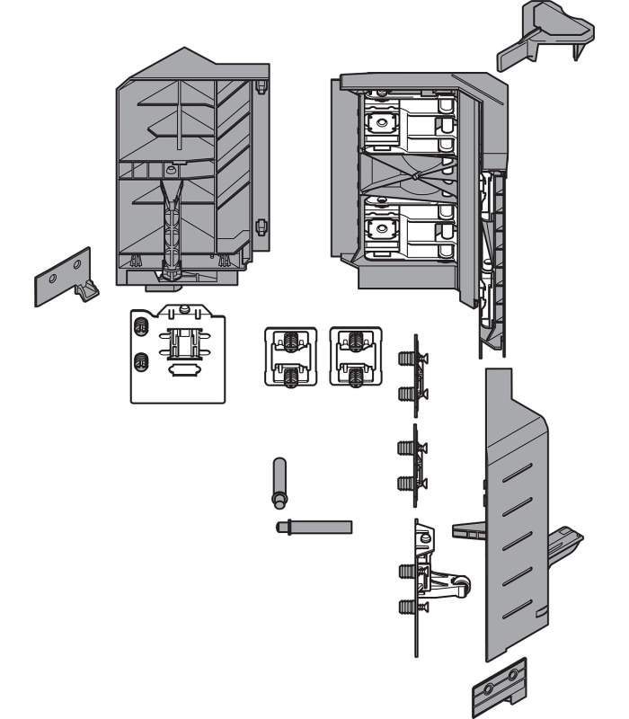SYNCROMOTION Zestaw  Wysokość C  R7037 ciemnoszara Z33C00E0A6