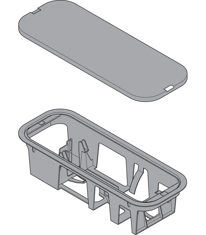 uchwyt zasilacza SERVO-DRIVE  montaż do dna  R7037 ciemnoszara Z10NG000