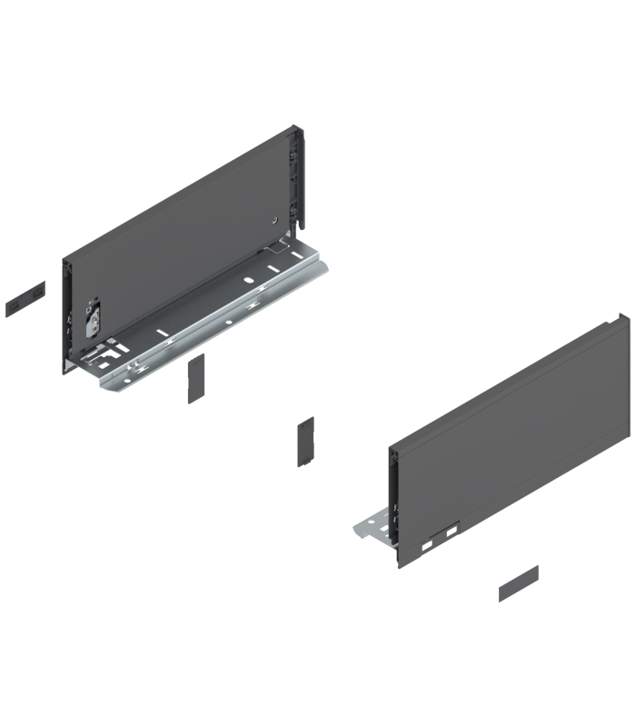Bok szuflady LEGRABOX  wysokość K  128.5 mm   dł. 300 mm  lewy/prawy  do LEGRABOX pure  antracyt mat 770K3002S