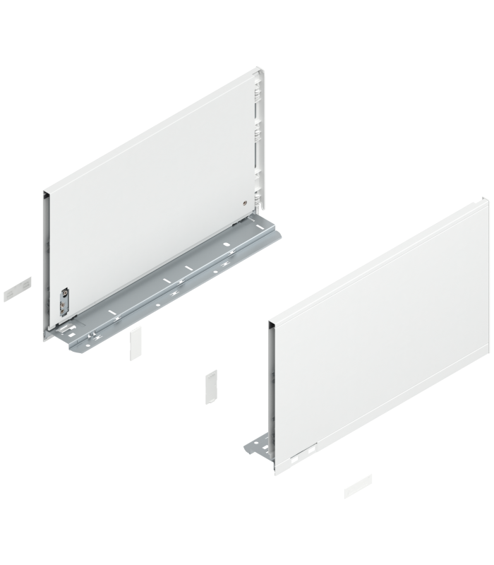 Bok szuflady LEGRABOX  wysokość F  241 mm   dł. 400 mm  lewy/prawy  do LEGRABOX pure  jedwabiście biały mat