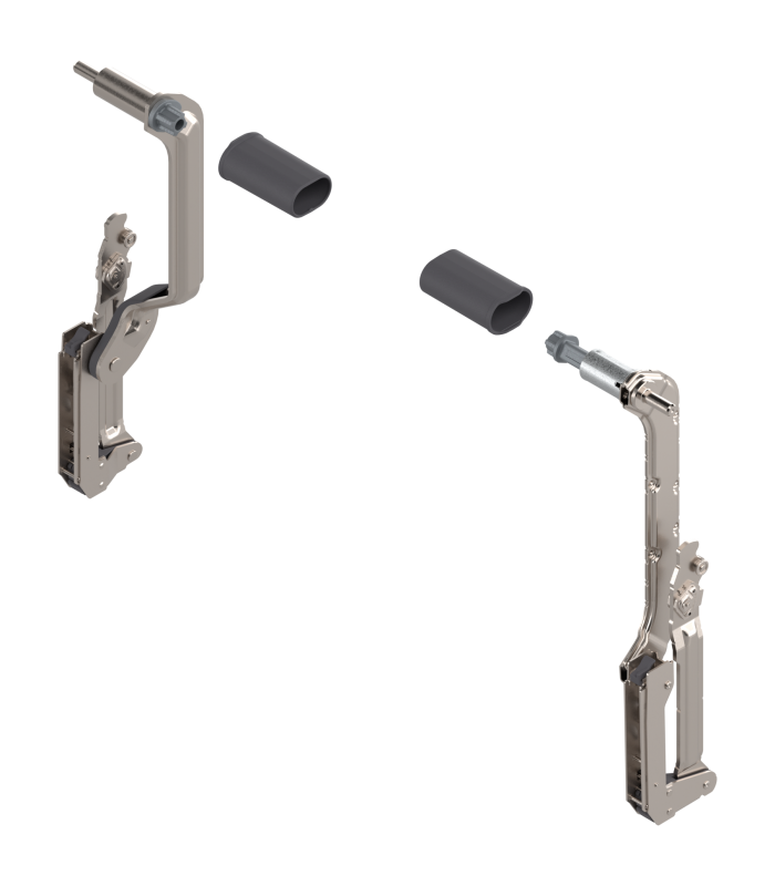 AVENTOS HL do frontów nad korpusem  podnośnik  zestaw   wys. korpusu 350-399 mm  lewy/prawy  do SERVO-DRIVE  niklowany