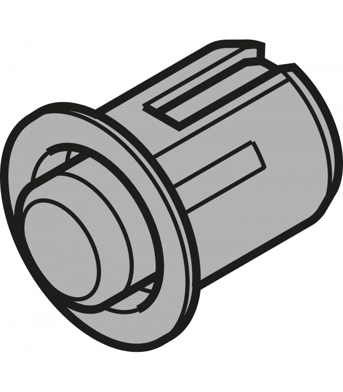 Dystans Blum  Ø 8 mm  Szczelina frontu 2.6 mm  nawiercić  R7037 ciemnoszara 993.0830.01