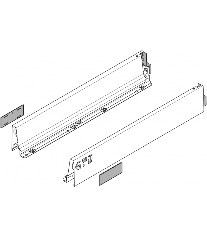 Bok szuflady TANDEMBOX  wysokość M  83 mm   dł. 550 mm  lewy/prawy  do TANDEMBOX intivo/antaro  biała 378M5502SA