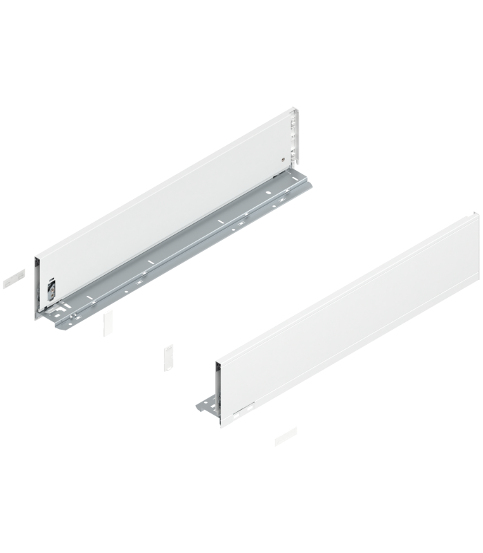 Bok szuflady LEGRABOX  wysokość K  128.5 mm   dł. 600 mm  lewy/prawy  do LEGRABOX pure  jedwabiście biały mat