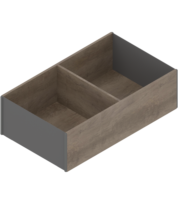 AMBIA-LINE rama do LEGRABOX szuflady z wysokim frontem  w opcji drewnopodobnej  od dł. 400 mm  szerokość 218 mm  Dąb