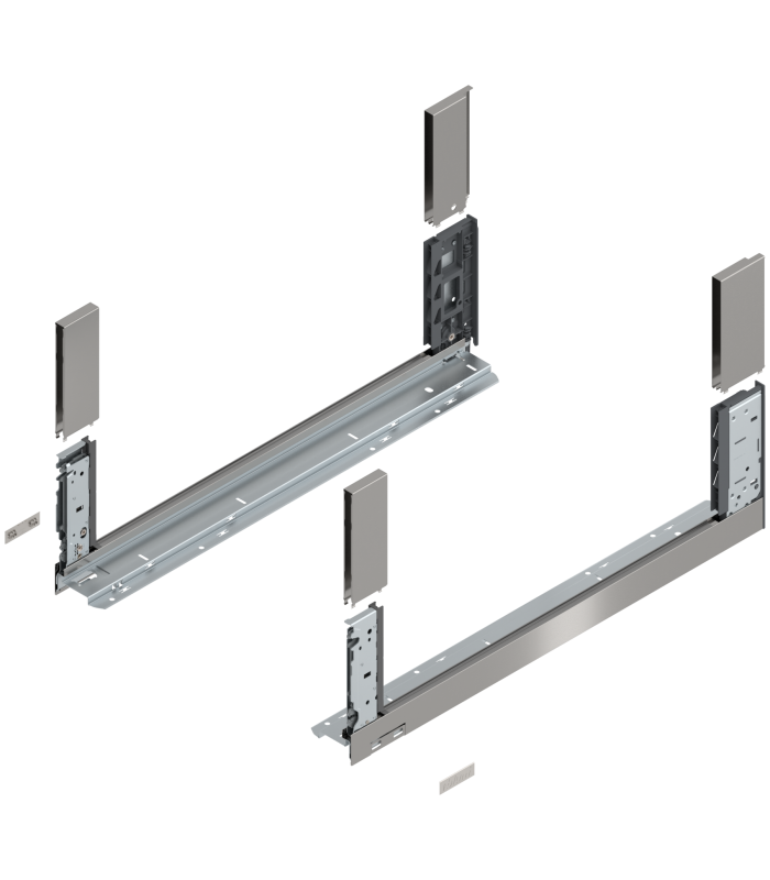 Bok szuflady LEGRABOX  wysokość C  177 mm   dł. 600 mm  lewy/prawy  do LEGRABOX free  inox-szczotk.-lakier. 780C6002I