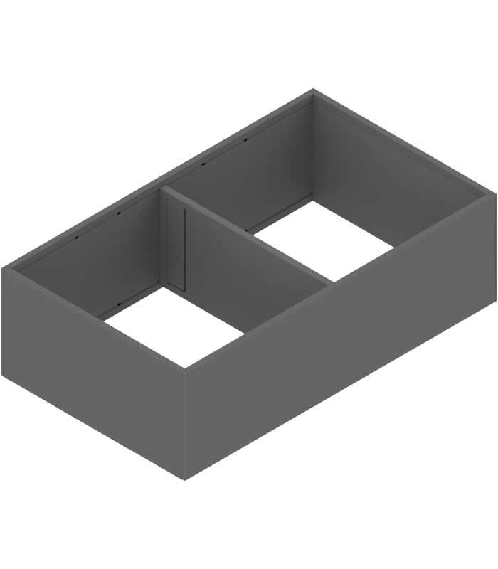 AMBIA-LINE rama do LEGRABOX szuflady z wysokim frontem  stal  od dł. 400 mm  szerokość 218 mm  antracyt mat