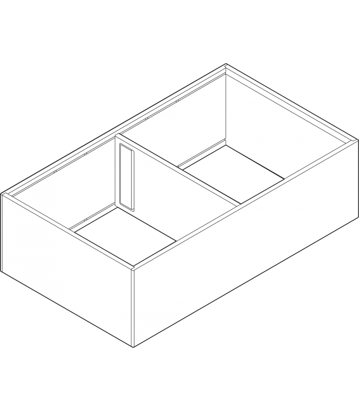 AMBIA-LINE rama do LEGRABOX szuflady z wysokim frontem  stal  od dł. 400 mm  szerokość 218 mm  antracyt mat