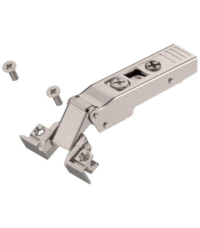 CLIP top zawias do ram alumin. 120   Drzwi nakładane  bez sprężyny  puszka  na wkręty  niklowany 72T550A.TL