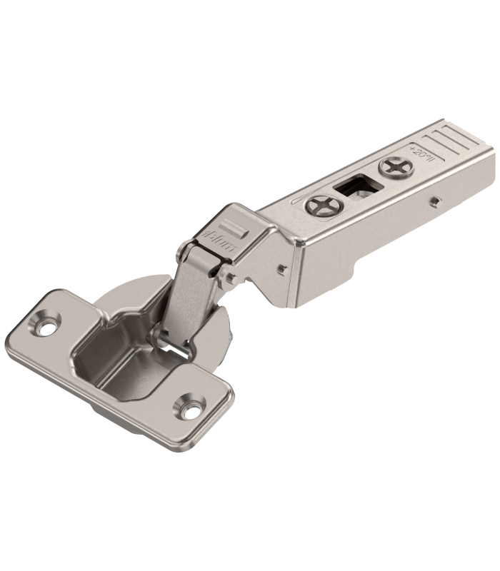 CLIP top zawias kątowy 20  II  Nakładany  bez sprężyny  puszka  na wkręty  niklowany 78A9555.T