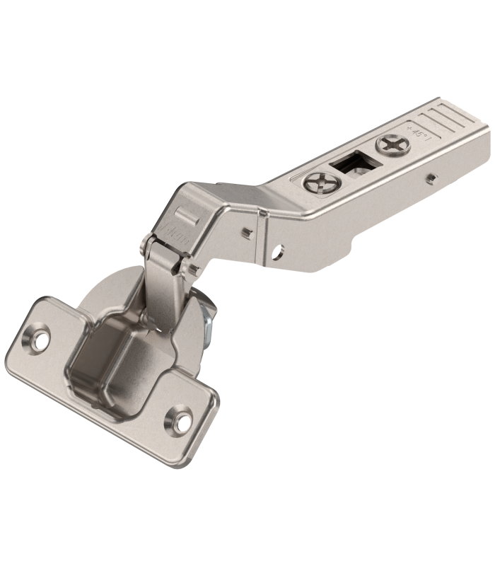 CLIP top zawias kątowy 45  I  częściowo nakładany  bez sprężyny  puszka  na wkręty  niklowany 78A9658.T