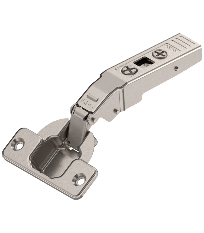 CLIP top zawias kątowy 30  III  max. nakładany  bez sprężyny  puszka  na wkręty  niklowany 78A9456.T